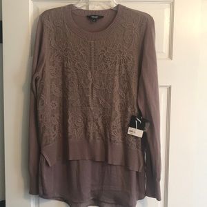 NWT Simply Vera Vera Wang 2fer sweater size L